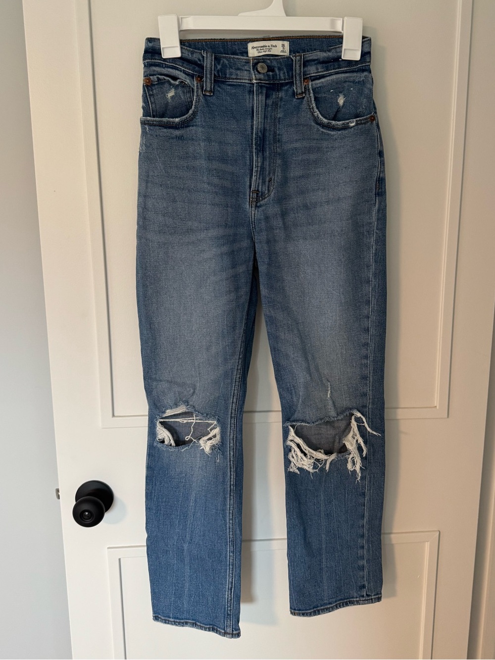 Abercrombie & Fitch The Ankle Straight Ultra High Rise Curve Love Jeans